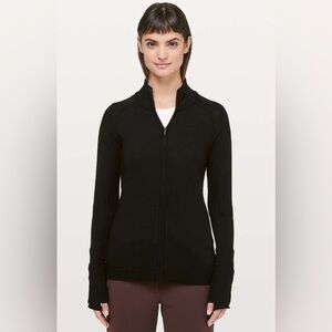 NWT Lululemon Time To Thrive Sweater Jacket in Black Size 10